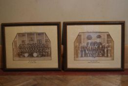 Two early 20th century framed and glazed photographs, 'Kings own Scottish Borderers'. H.38 W.44cm