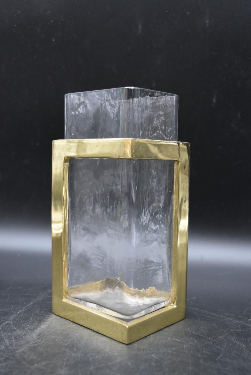 Two contemporary glass candle holders. To include a square glass candle holder designed by David - Image 4 of 8