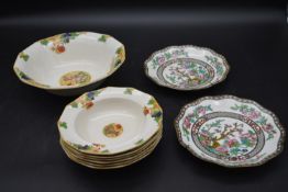 A collection of early 20th century chinaware. To include a coalport serving bowl and six dessert