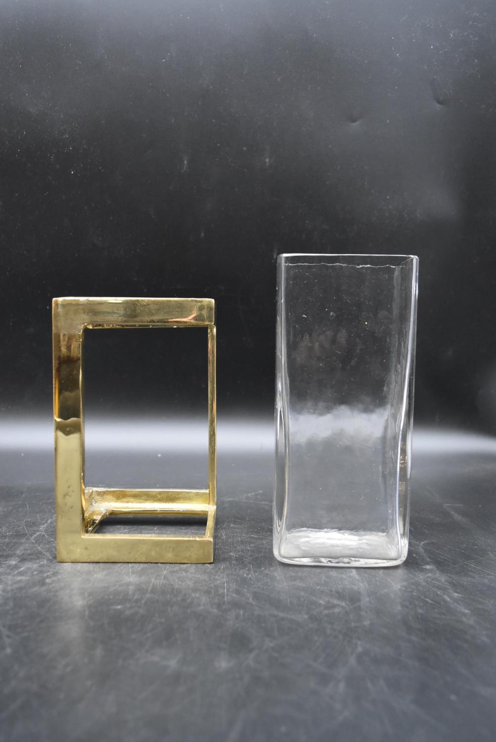 Two contemporary glass candle holders. To include a square glass candle holder designed by David - Image 5 of 8