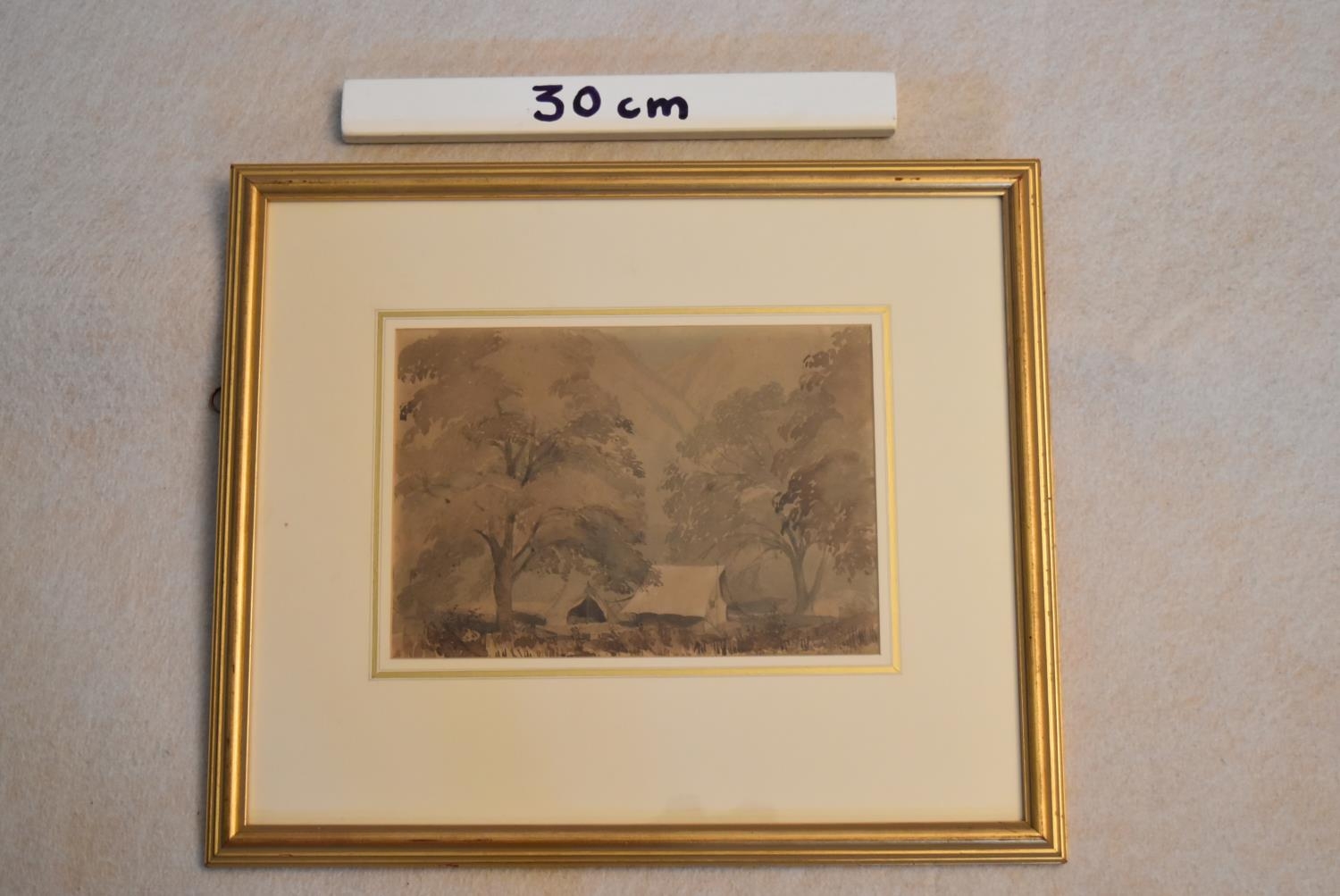 A pair of 19th century gilt framed and glazed watercolours, mountainscapes, inscribed lower right - Image 9 of 9