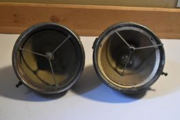 A pair of Lucas chrome plated car headlamps, Dia.30 D.28cm