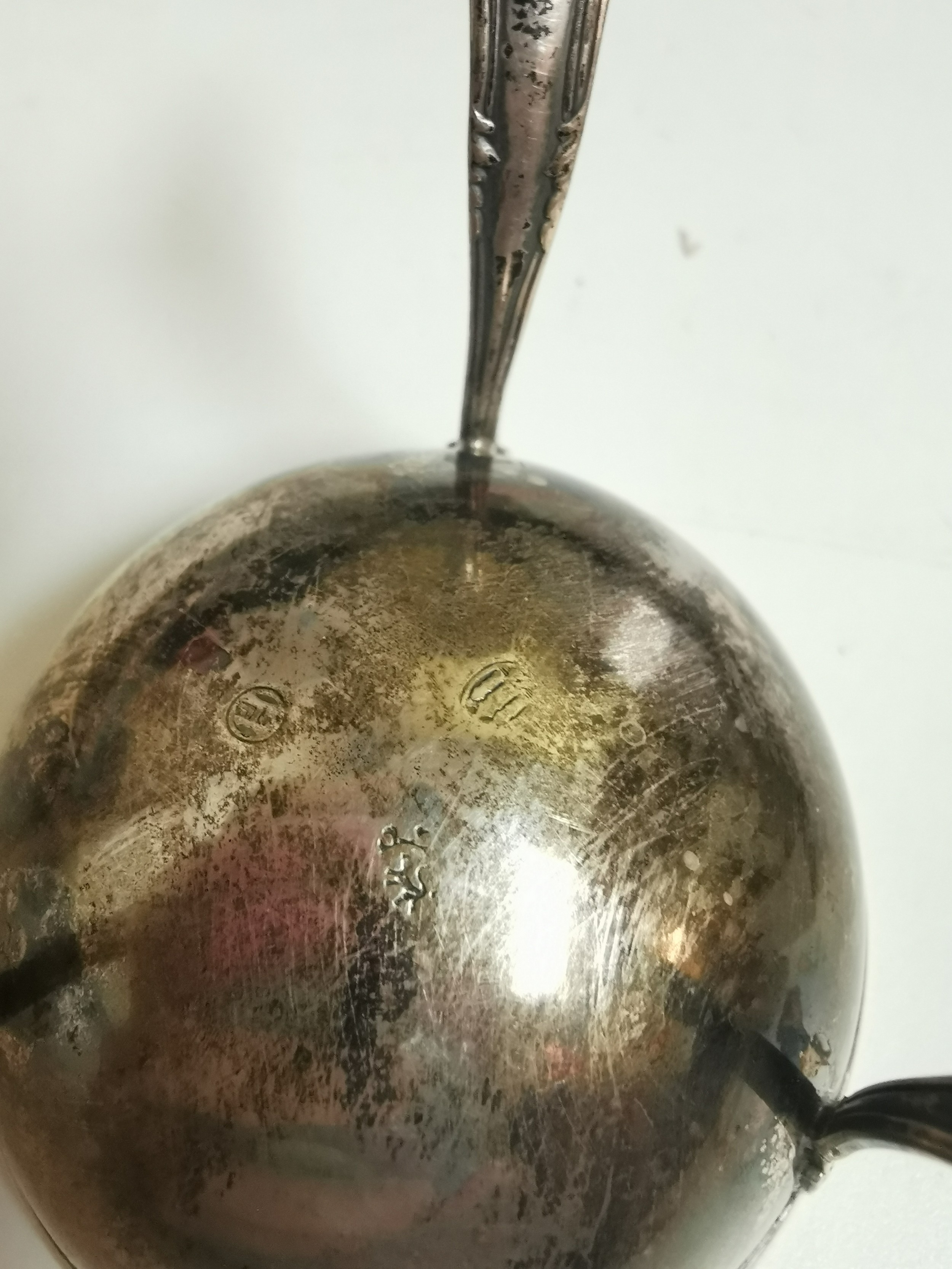 A Victorian silver plated skirt lifter with an urn and fruit design along with a Danish silver - Image 10 of 10