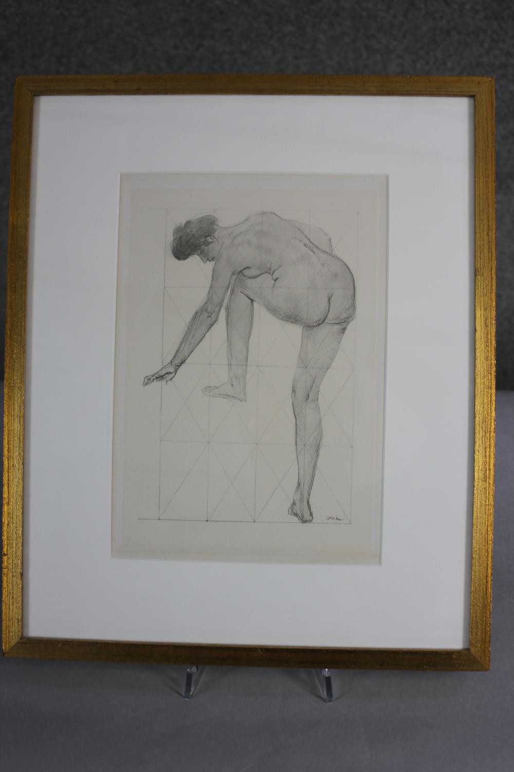 Augustus Edwin John (1878 - 1961)- A framed and glazed lithograph signed in plate, nude study. - Image 2 of 5