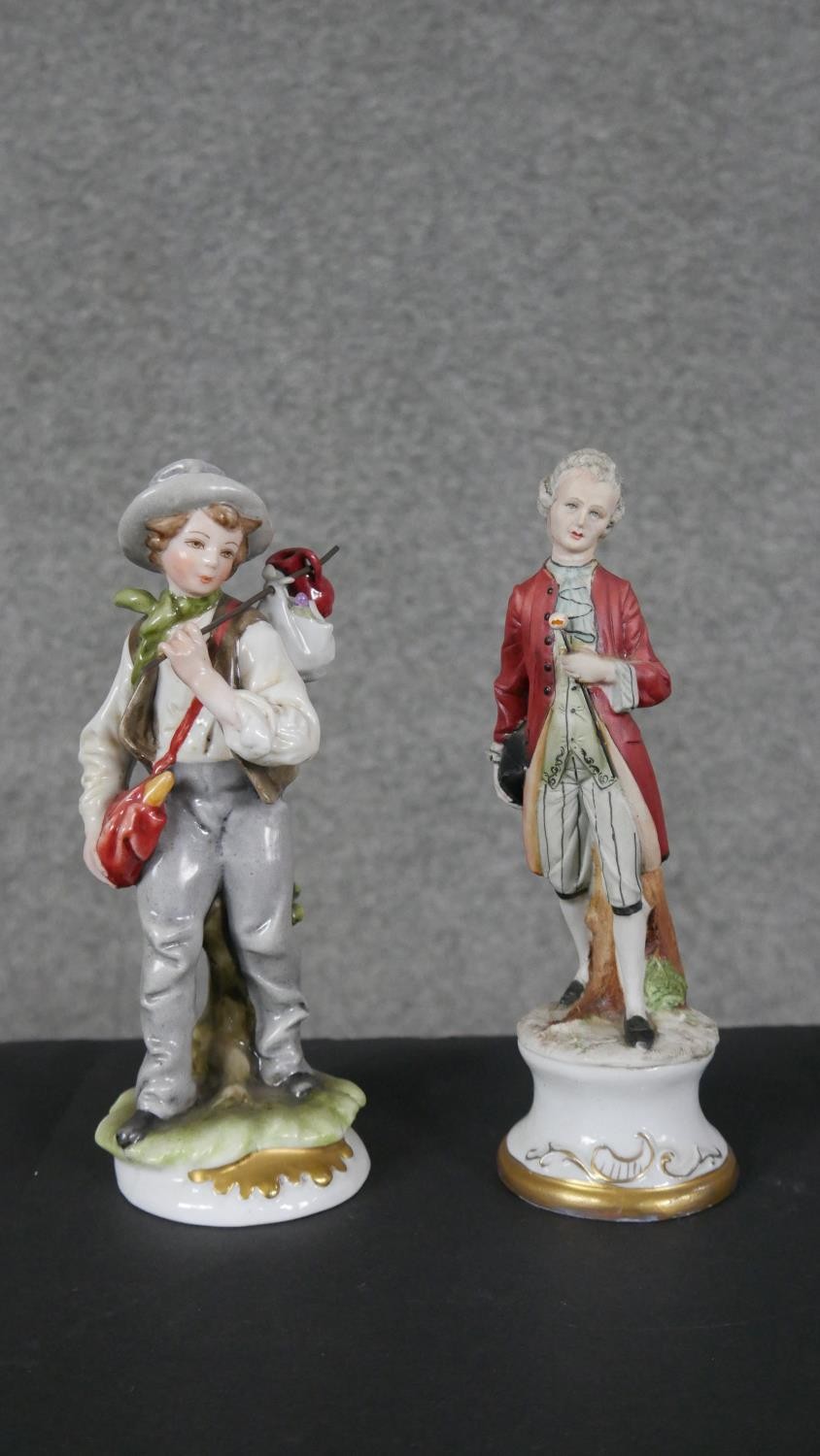 A collection of seven porcelain figures. Including two Alfro London hand painted figures. Makers - Image 4 of 6