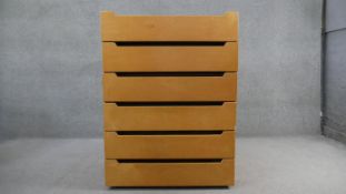 A vintage Christian Sell Switch chest of six drawers. Modular design. H.117 W.86 D.56cm