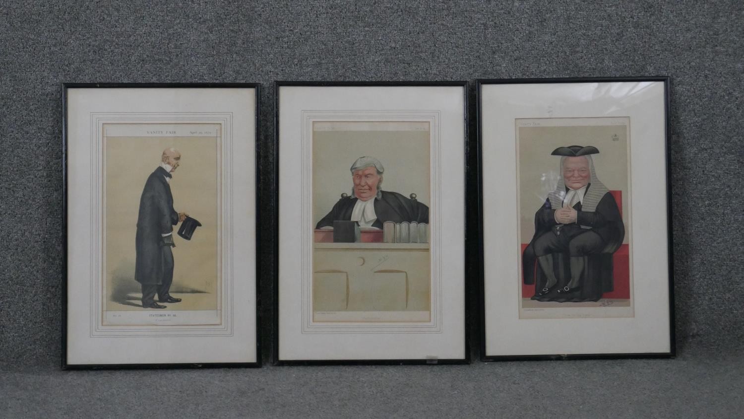 Eight framed and glazed 20th century coloured caricature prints. Including six Vanity Fair prints - Image 3 of 11