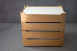 A vintage Christian Sell Switch chest of drawers. Modular, comes with original sales invoice. H.80