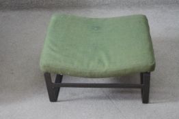 A William Plunkett footstool in original Harris Tweed upholstery. Comes with original sales invoice.