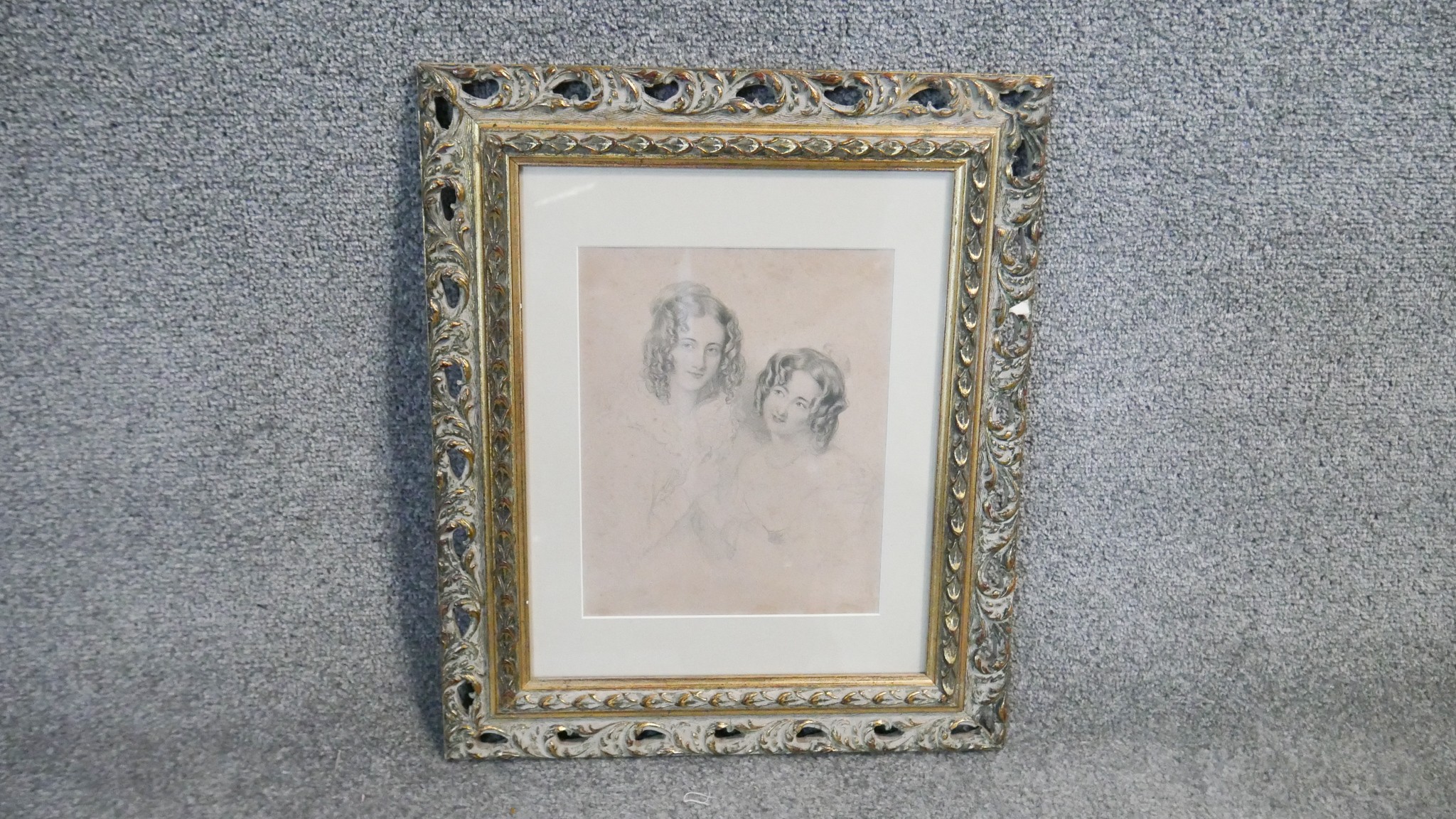 After Charles Wentworth Wass- A gilt framed and glazed 19th century stipple engraving of two - Image 2 of 3