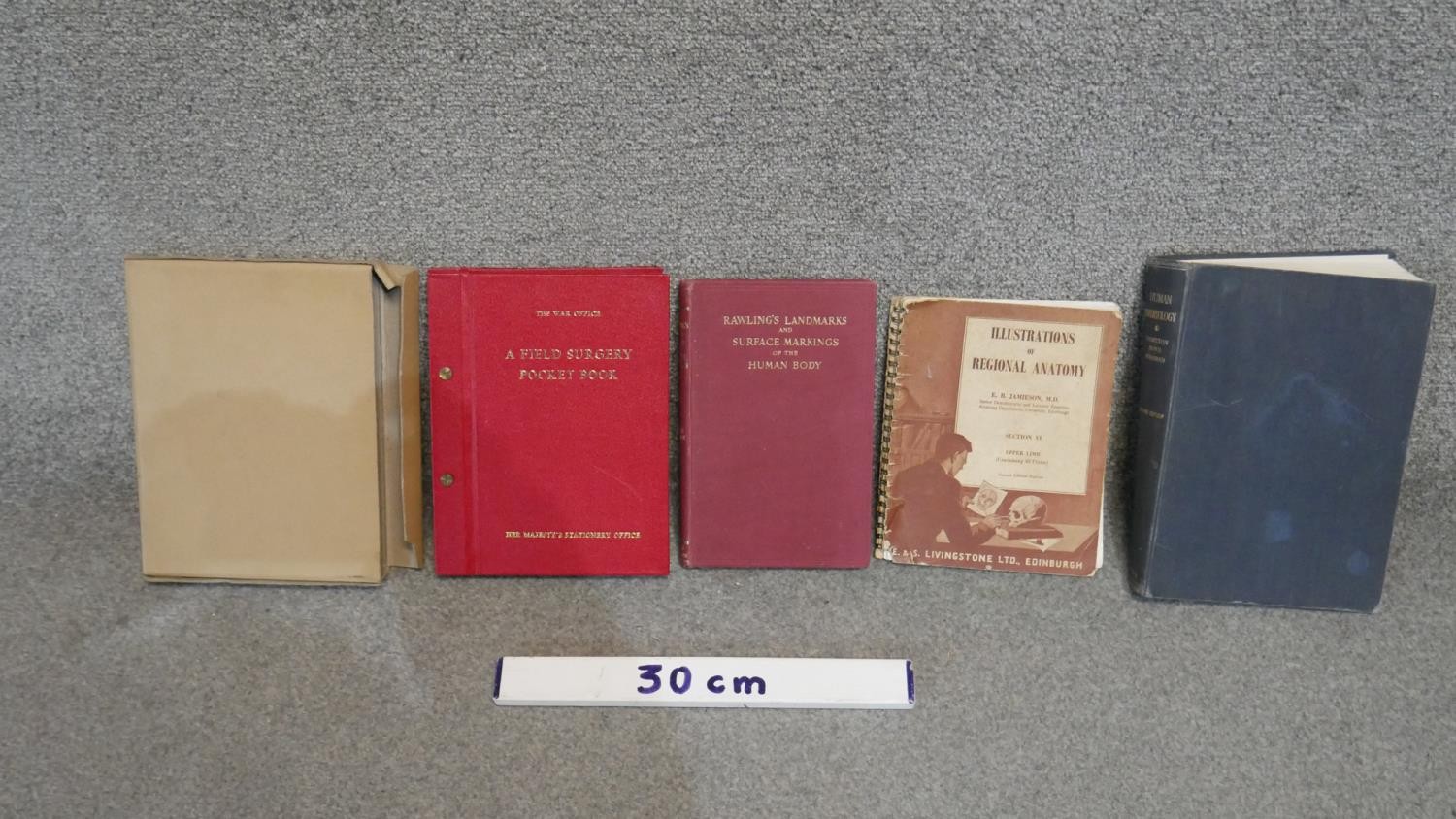 Four antique and vintage medical books. Including The war office A Field Surgery Pocket Book, - Image 8 of 8