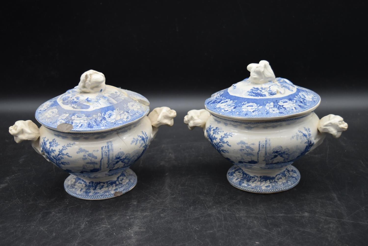 A collection of 19th century Coalport chinaware. To include a pair of lidded soup bowls, two jugs - Image 2 of 16