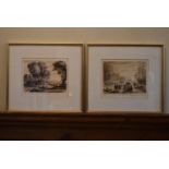 A pair of 19th century framed and glazed prints, No.43 & 159 of 'The original drawings from the