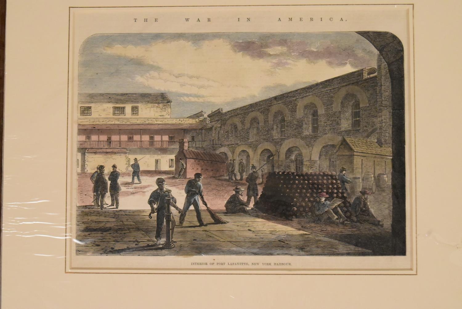 A collection of nine antique hand coloured engravings of military scenes, unframed. H.35 W.45cm (9) - Image 19 of 22