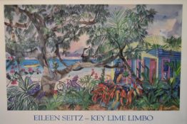 A large 20th century framed print, seascape, 'Eileen Seitz - Key Lime Limbo', Cocoon Grove