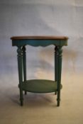 A contemporary 19th century style painted pine occasional table. H.62 W.52 D.36cm