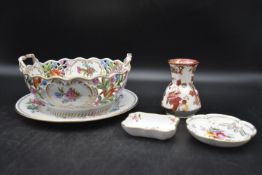 A collection of early 20th century chinaware. To include serving bowl, serving plate, two small