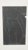Eric Gill (1882 - 1940) A framed and glazed woodblock print from the series Twenty-Five Nudes.