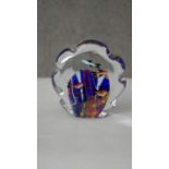 An art glass aquarium paperweight. H.17 D.10cm