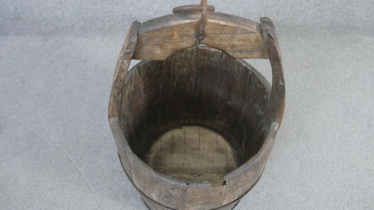 A metal bound well bucket. H.55 Diam.33cm - Image 3 of 4