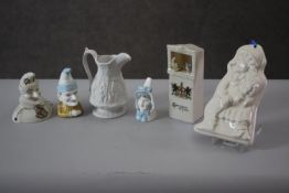 A collection of Punch and Judy porcelain and ceramic figures and pieces. Including Carlton, Royal