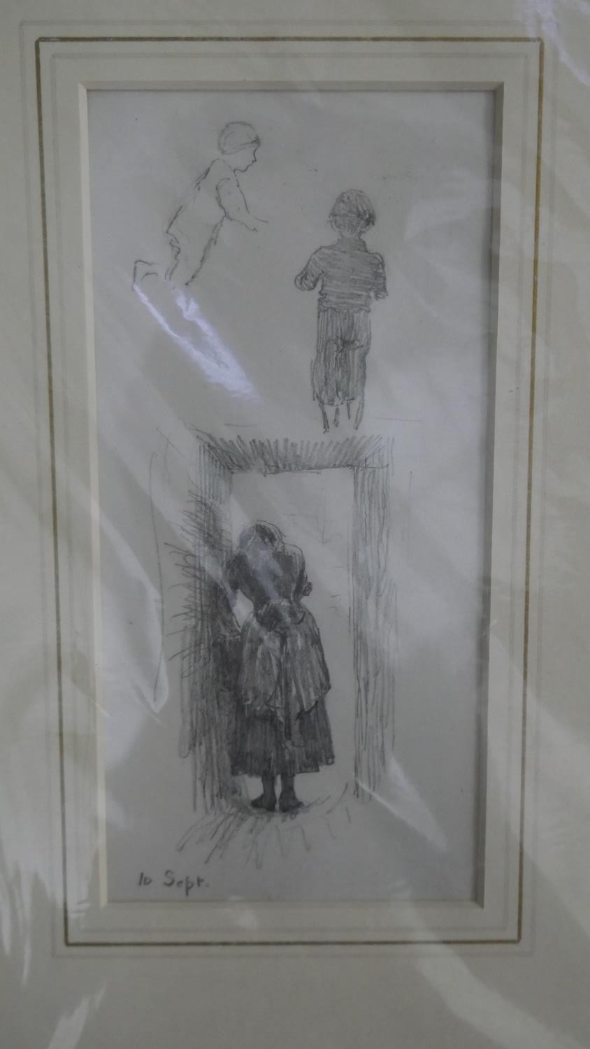 Arthur Hopkins (1848 - 1930) An unframed pencil drawing from Whitby Sketchbook, along with a - Image 4 of 6