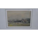 William Hawksworth (1853 - 1935) A framed and glazed watercolour countryside landscape. Label verso.
