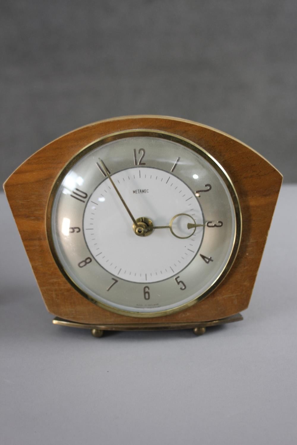 Two mid century teak clocks. One by Metamec. H.31 W.20 (largest) - Image 3 of 5