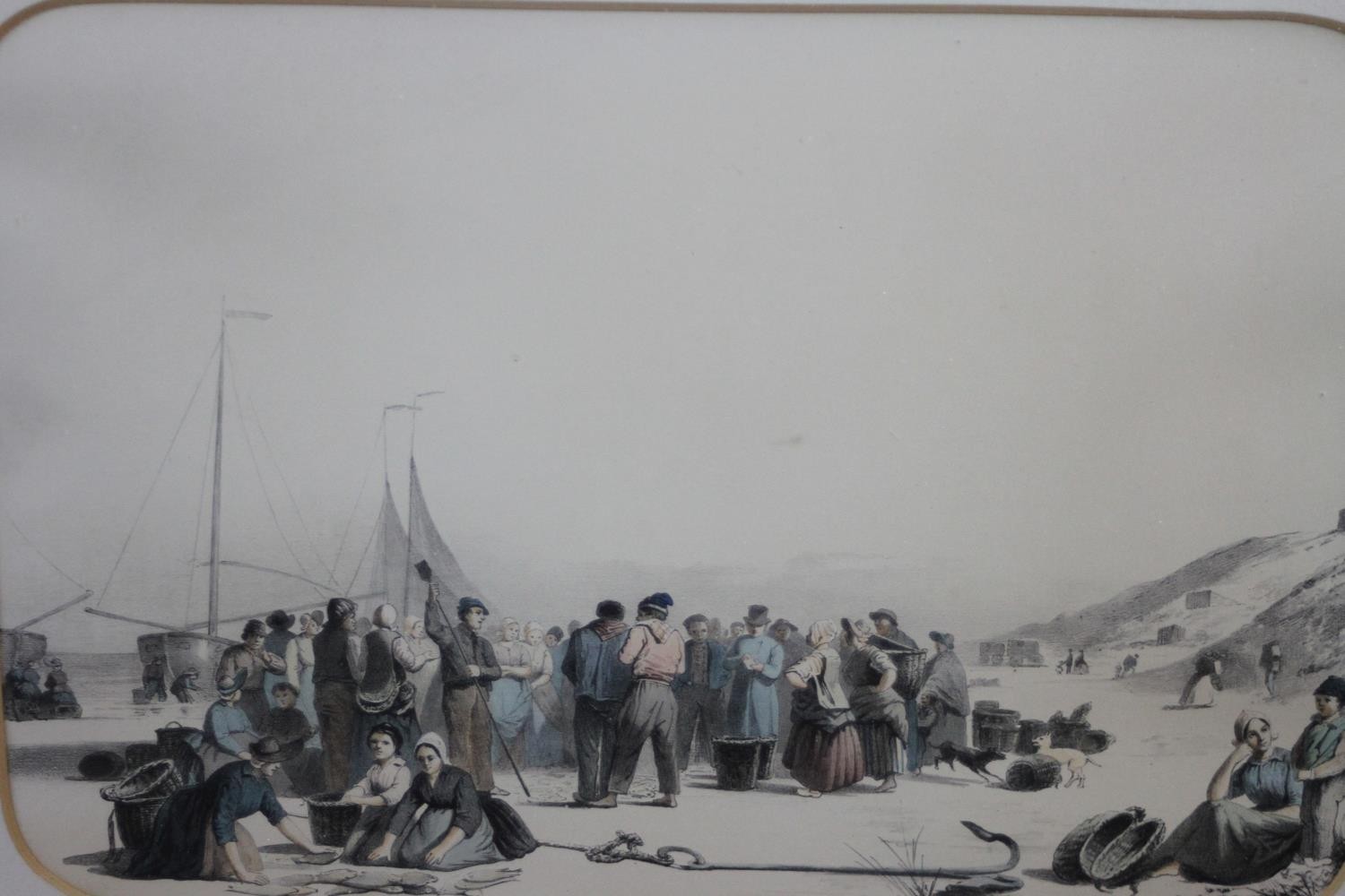 Ten framed and glazed 19th century hand coloured Dutch lithographs by R. De Vries. H.40 W.50 cm. - Image 11 of 24