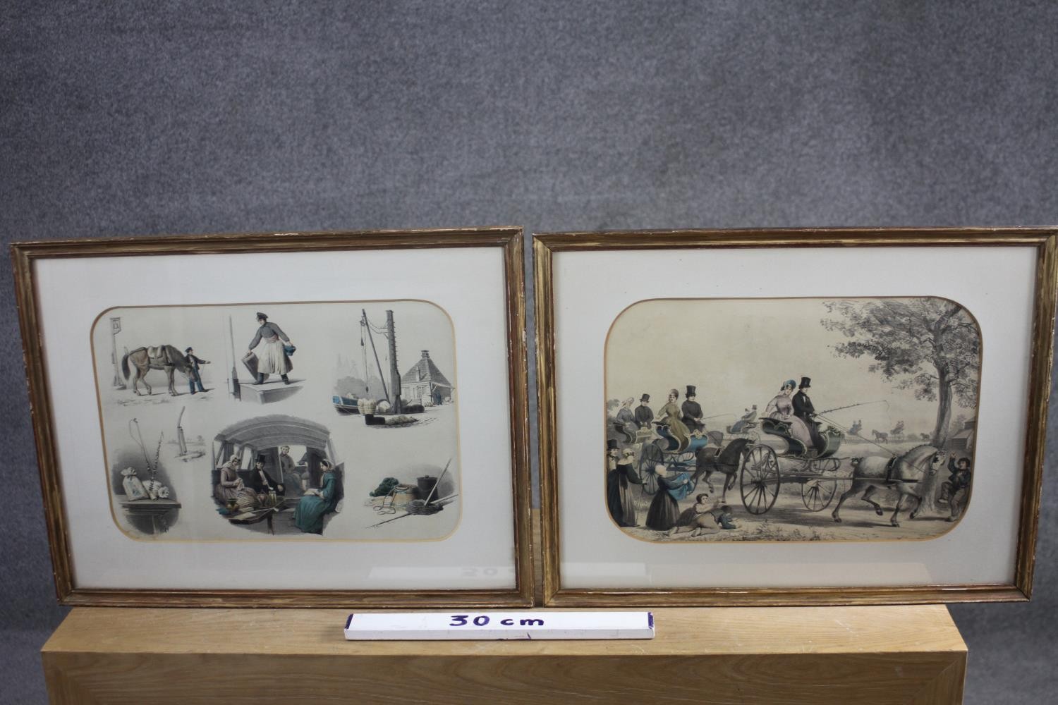 Ten framed and glazed 19th century hand coloured Dutch lithographs by R. De Vries. H.40 W.50 cm. - Image 24 of 24