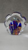 An art glass aquarium paperweight. H.17 D.10cm