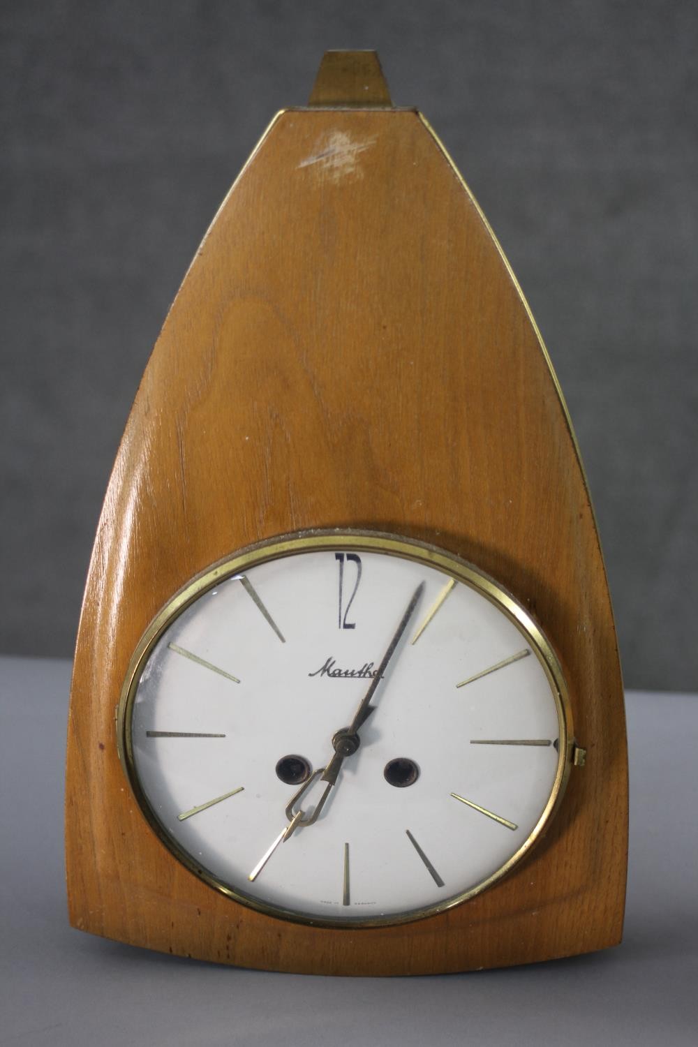 Two mid century teak clocks. One by Metamec. H.31 W.20 (largest) - Image 4 of 5