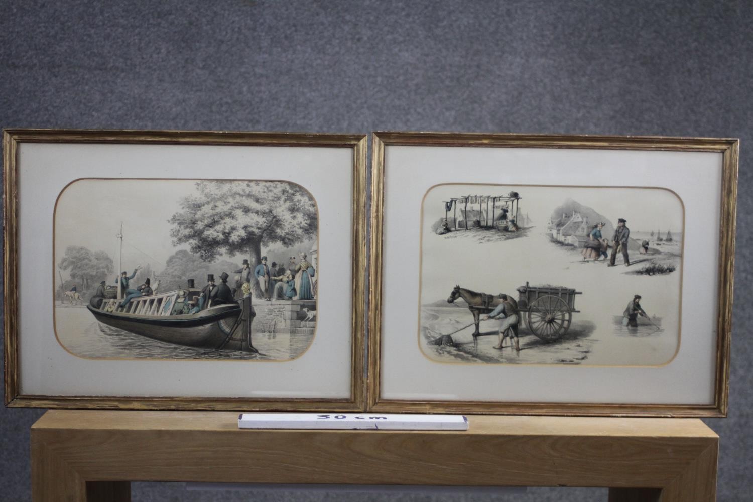Ten framed and glazed 19th century hand coloured Dutch lithographs by R. De Vries. H.40 W.50 cm. - Image 22 of 24