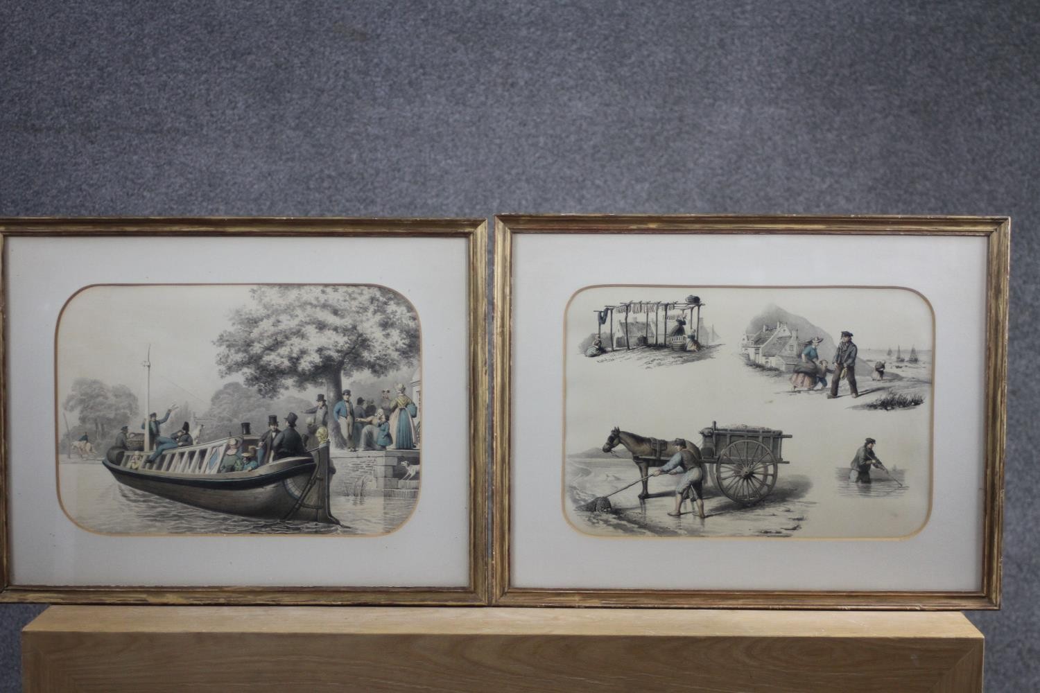 Ten framed and glazed 19th century hand coloured Dutch lithographs by R. De Vries. H.40 W.50 cm. - Image 2 of 24