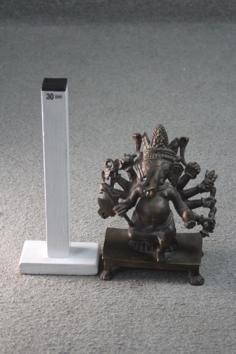 An early 20th century Eastern bronze Ganesha figure. H.24 W. 20 D.10 cm. - Image 5 of 5