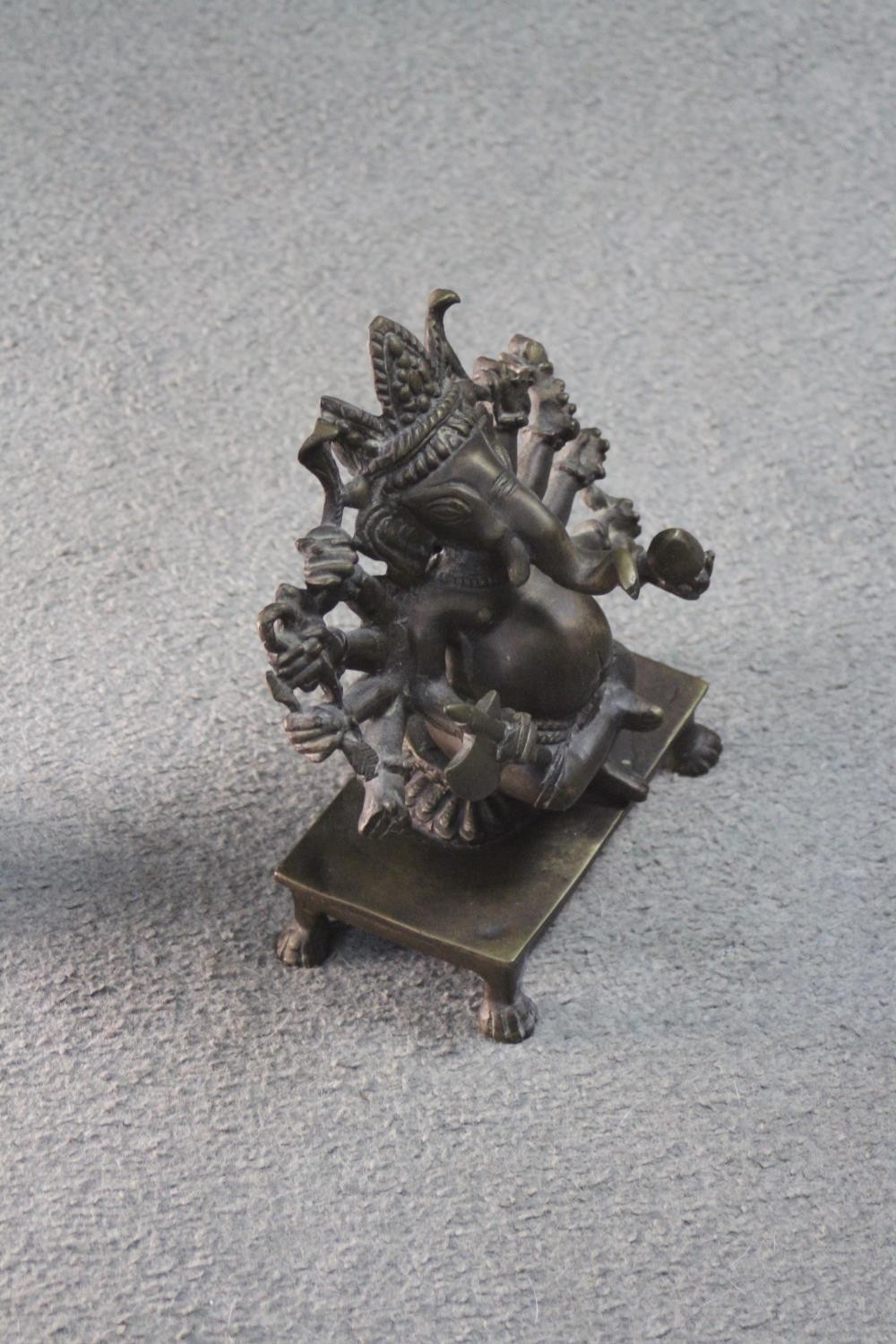 An early 20th century Eastern bronze Ganesha figure. H.24 W. 20 D.10 cm. - Image 3 of 5