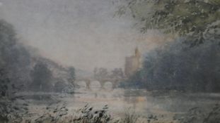 Pierre Chariot (1929 - ) A framed and glazed watercolour, Le Lac d'Amor, Bruges. Signed. H.44 W.52cm
