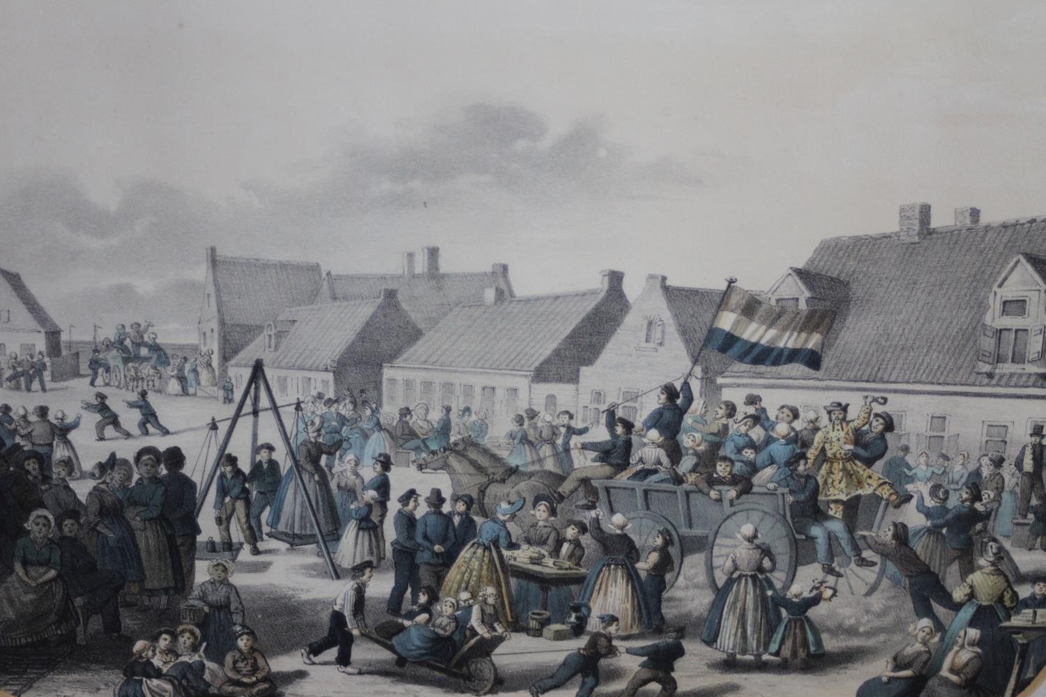 Ten framed and glazed 19th century hand coloured Dutch lithographs by R. De Vries. H.40 W.50 cm. - Image 17 of 24