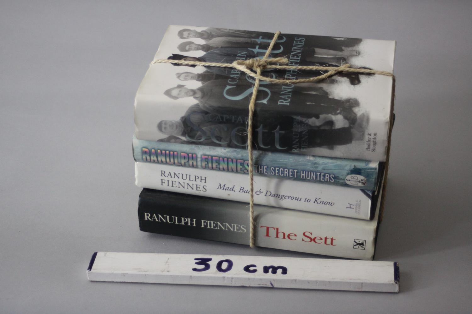 Four hardback Ranulph Fiennes books. Including Captain Scott (1st edition), The Sett (signed), - Image 3 of 3