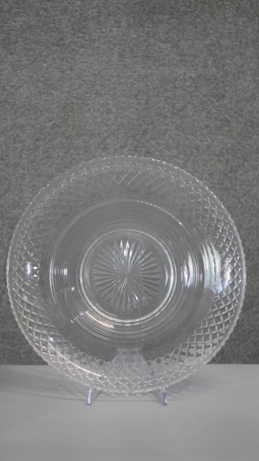 A collection of cut glass and crystal. Including a 19th century lemon squeezer base cut glass rummer - Image 3 of 7