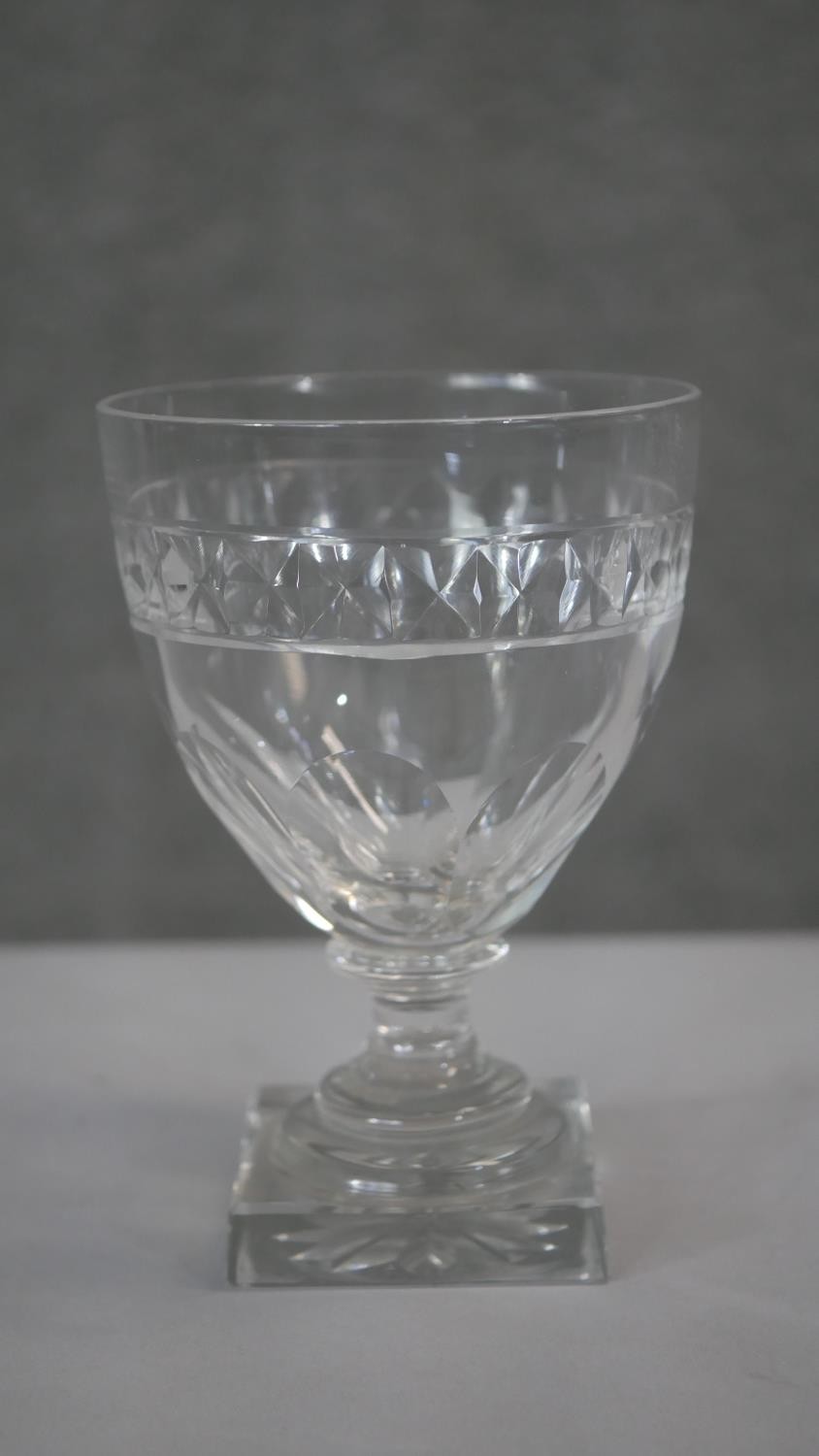 A collection of cut glass and crystal. Including a 19th century lemon squeezer base cut glass rummer - Image 7 of 7