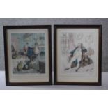 After Gillray. Two framed and glazed prints. A Voluptuary Under The Horrors of Digestion and
