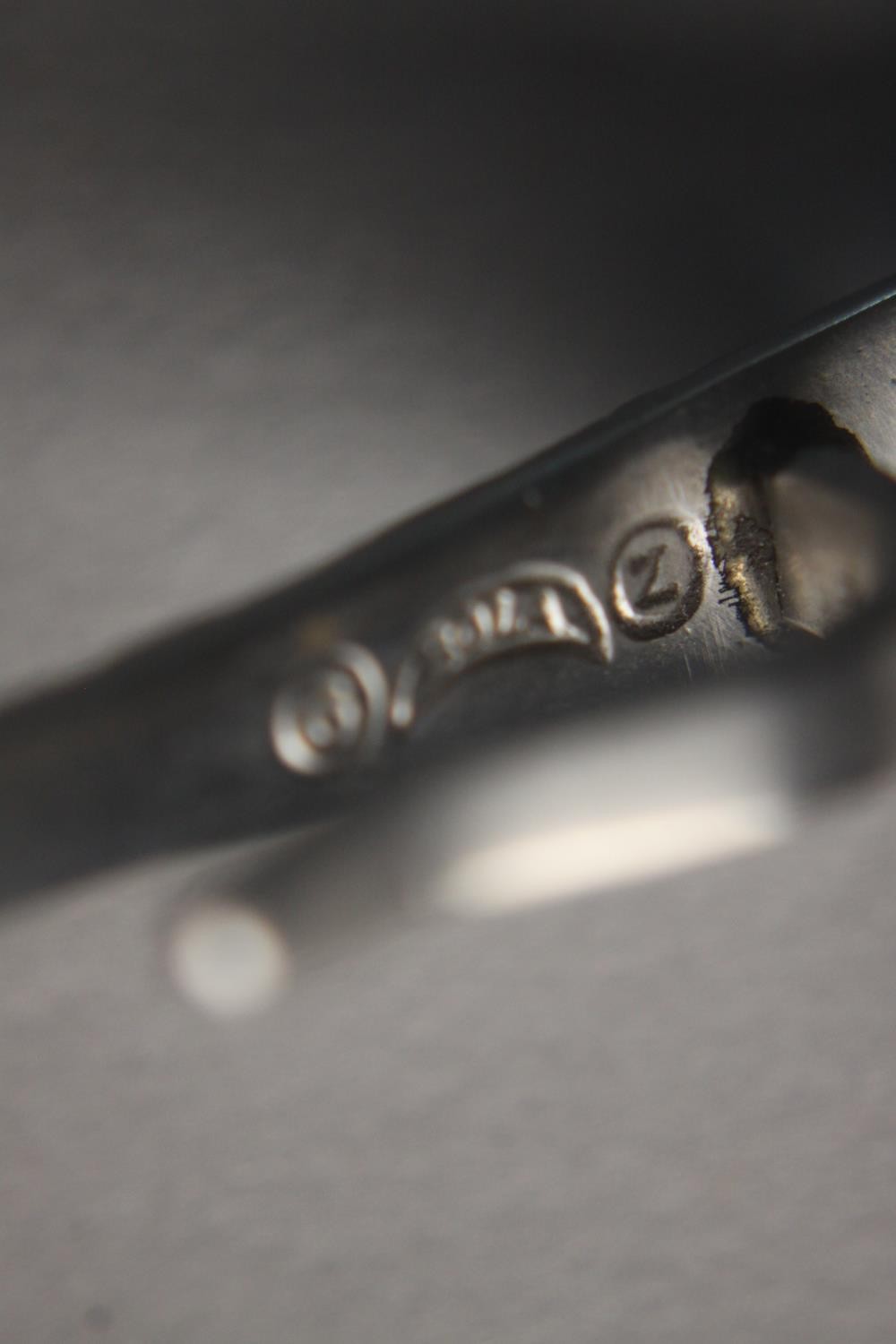 A collection of silver and silver plate. Including a cased set of silver coffee spoons, a silver - Image 10 of 13