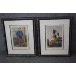 Jules Jean Georges Renard (1833-1926) ?Draner?, Two framed and glazed colour lithographs