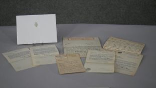 A collection of letters and cards. Including William Gladstone, a Christmas card from Prince