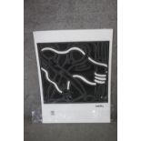 Keith Haring (1958-1990), a signed in plate screen print on vellum 'Scissors black and white',