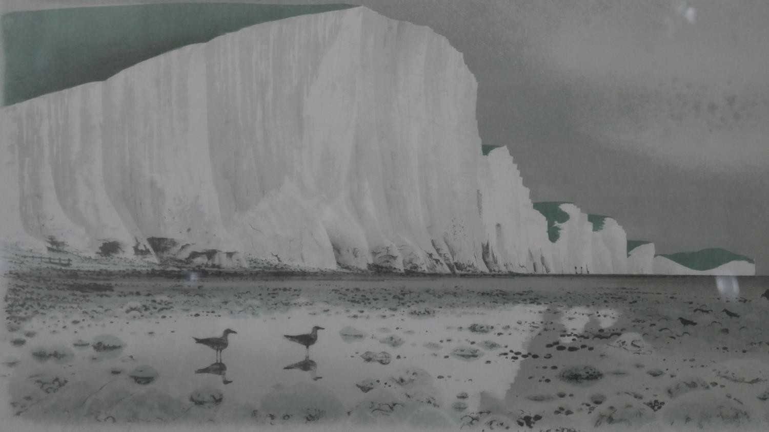 David Gentleman (1930-) A framed and glazed coloured lithograph titled 'The Seven Sisters', signed - Image 3 of 4