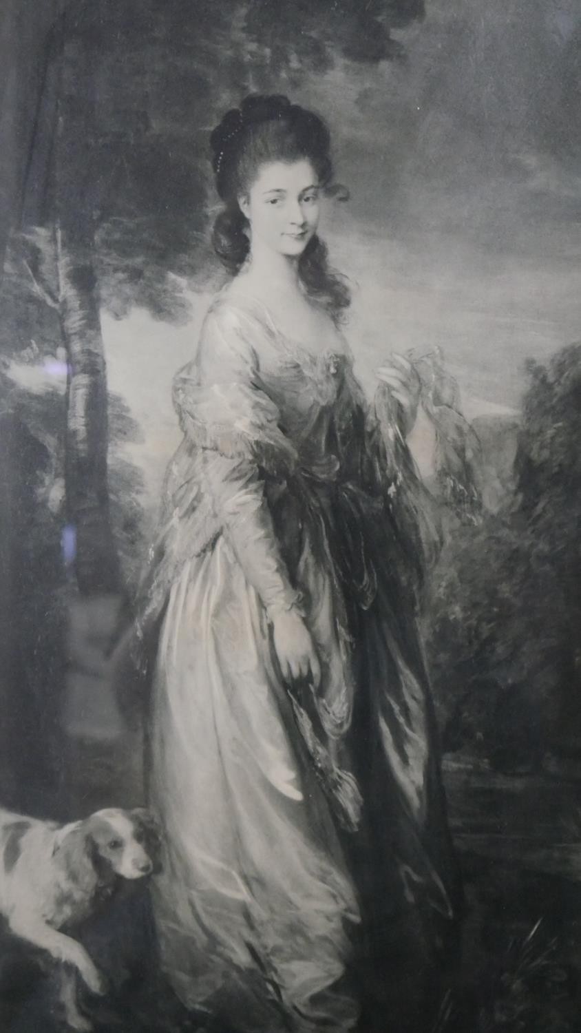 After Thomas Gainsborough- Two framed and glazed 19th century French engravings. One of Madame - Image 4 of 9