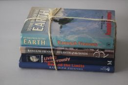 A collection of four Ranulph Fiennes books. Including Atlantis of the Sands (1st edition, signed),