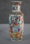 An early 20th century Chinese Famille Rose hand painted porcelain vase. One side decorated with a